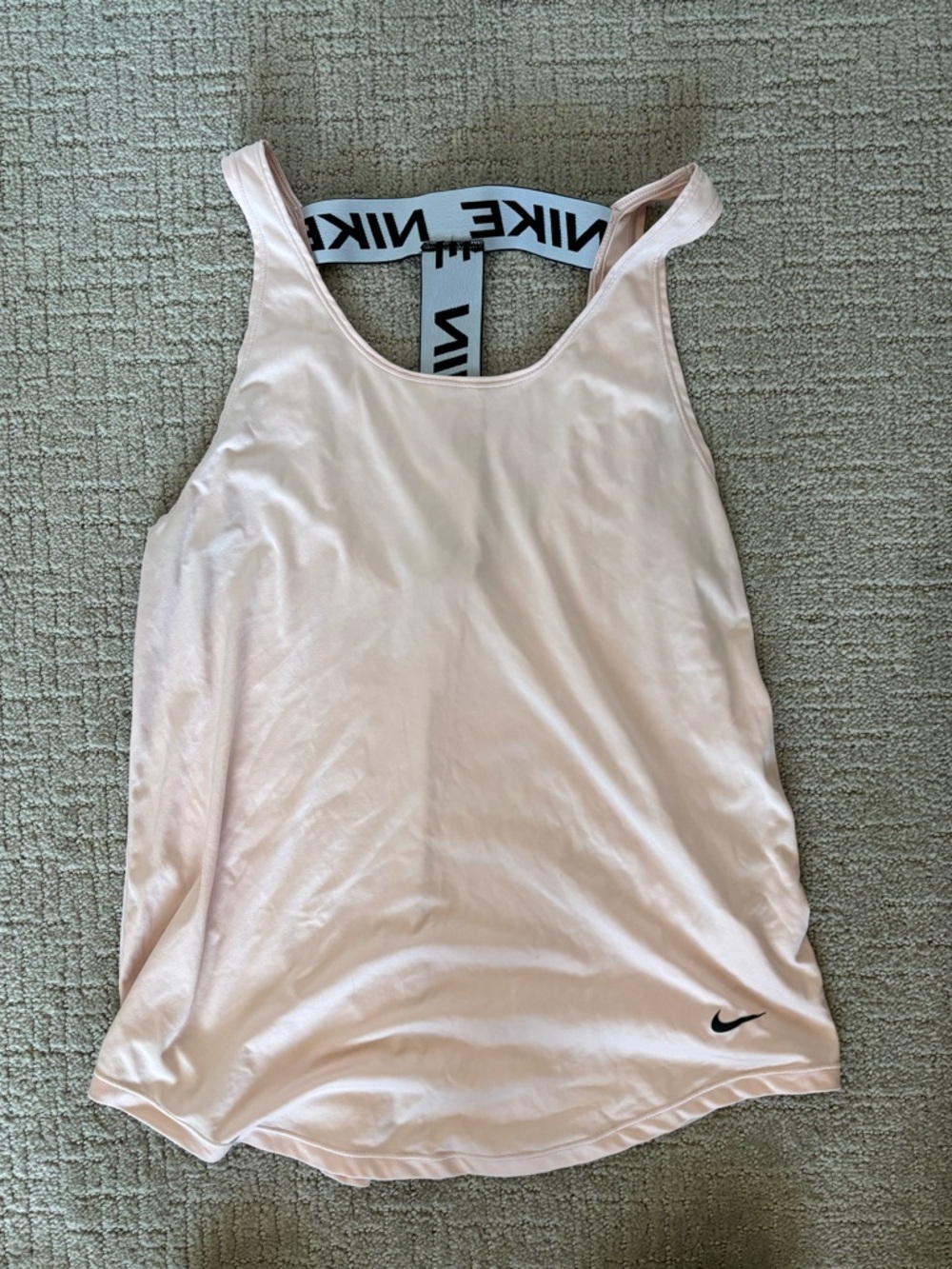 Nike Women's Pale Pink Racerback Training Tank with Branded Strap